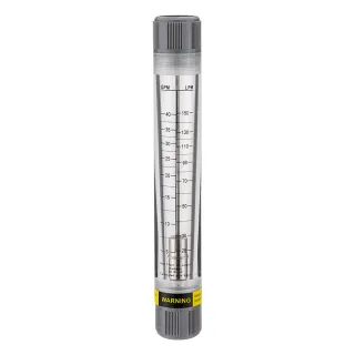 PVC áramlásmérő - rotaméter, 4-40 liter/perc - 1"x1"