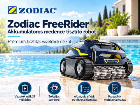 Zodiac FreeRider akkumulátoros medencetisztító robotok – Prémium medencetisztítás vezetékek nélkül