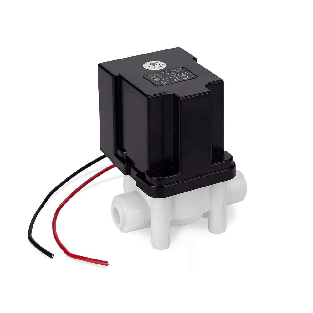 Automata öblítő mágnesszelep - solenoid 24V - 1/4"x1/4" PUSH-IN