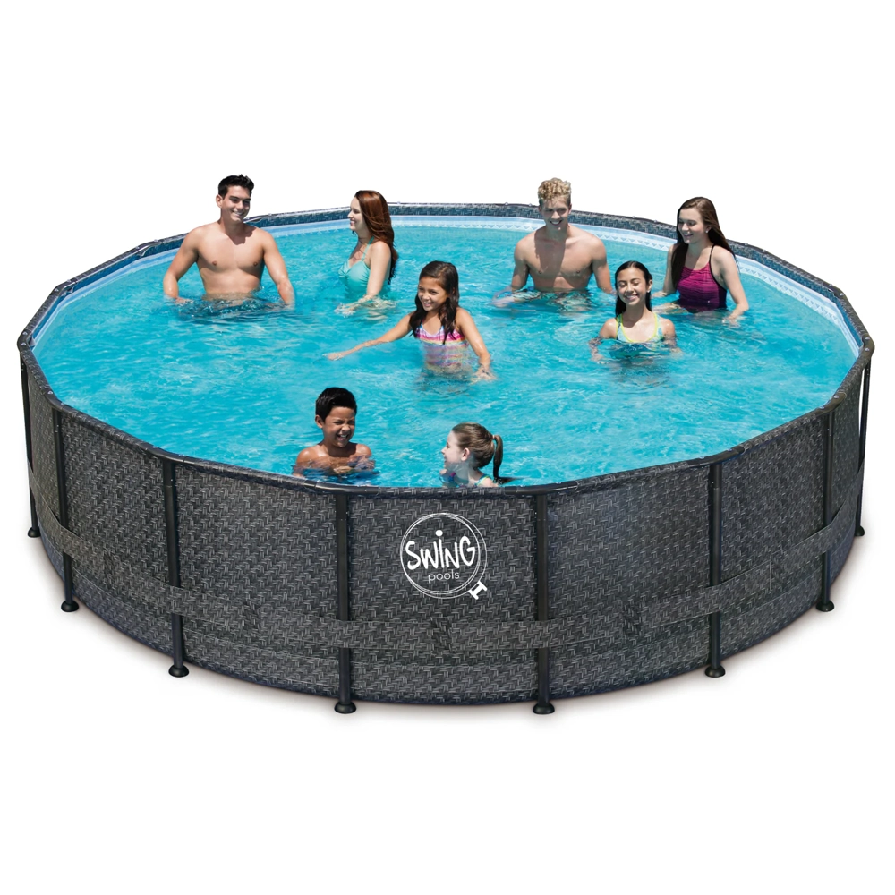 Mountfield Swing Elite Rattan fémvázas medence, 488x122cm