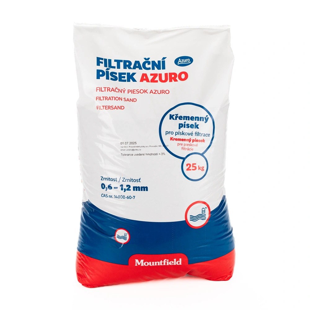 Mountfield Azuro szűrőhomok medence vízforgatóhoz, 0.6 - 1.2 mm, 25kg