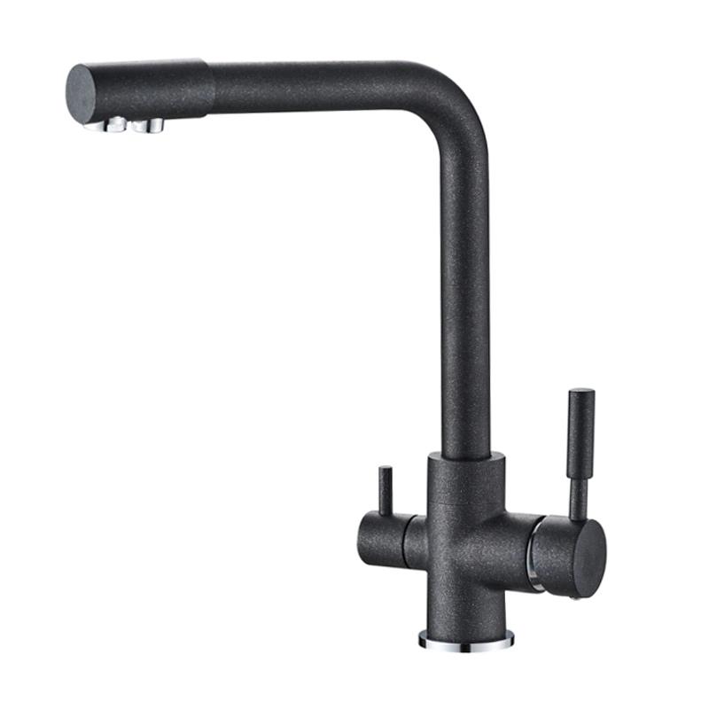 Bivio csaptelep víztisztítóhoz 3-utas, GRÁNIT FEKETE, DESIGN