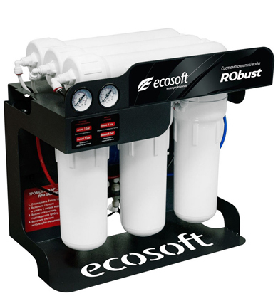 Ecosoft RObust 1000 HoReCa fordított ozmózis víztisztító nyomásfokozóval