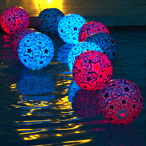 Felfújható világító strandlabda RGB