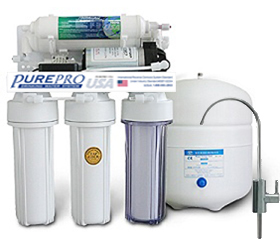 PurePro RO105P fordított ozmózis víztisztító berendezés nyomásfokozóval