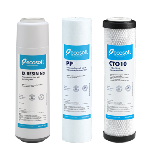 Ecosoft 3-Stage víztisztító szűrőbetét készlet-3, 10"