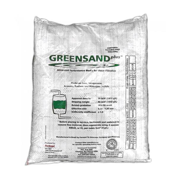 Greensand Plus vas- és mangánmentesítő szűrőtöltet - 14,2 liter/zsák