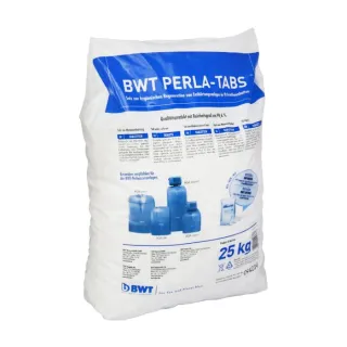 BWT Perla Tabs nagy tisztaságú vízlágyító regeneráló sótabletta - 99,9% - 25 kg